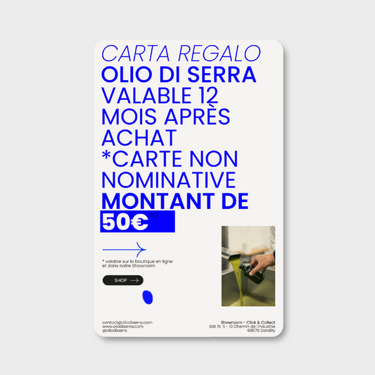 Carta regalo - Carte cadeau - 50€