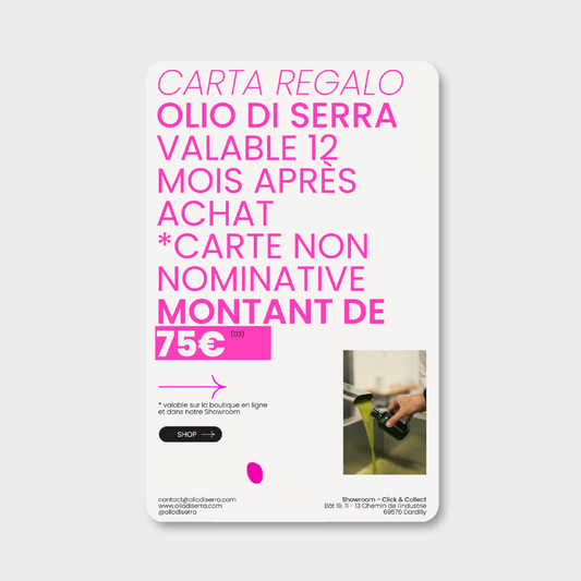 Carta regalo - Carte cadeau - 75€