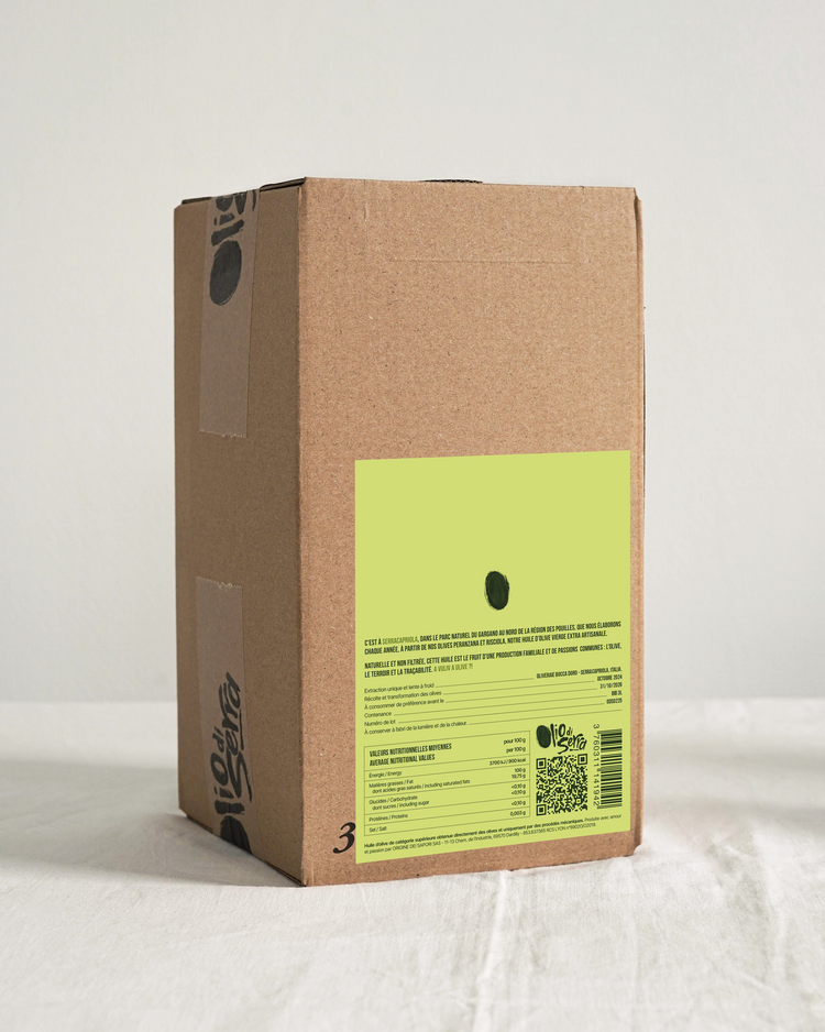 OLIO DI SERRA - Huile d'olive vierge extra - Millésime 2024 - BAG-IN-BOX - 3L