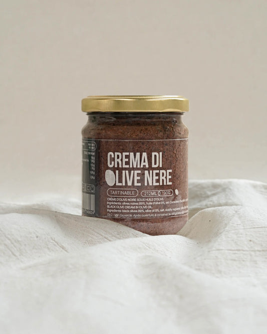 Crème d'olive noire Peranzana sous huile d'olive - Crema di olive nere Peranzana - 190g
