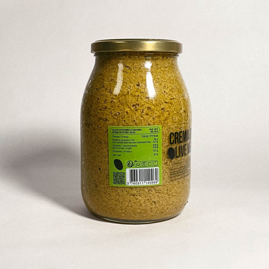 Crema di olive verdi Peranzana - Crème d'olive verte Peranzana sous huile d'olive - 990g