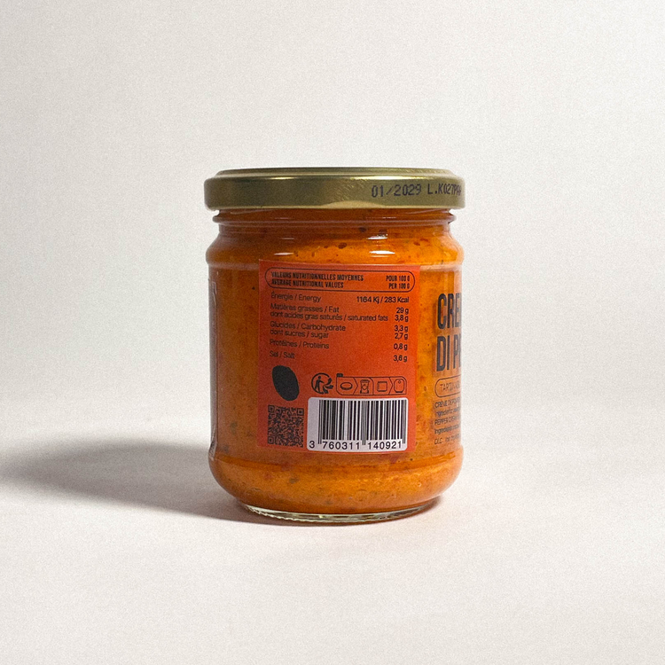 Crema di peperoni - Crème de poivron sous huile d'olive - 190g