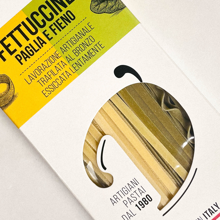 Fettuccine Paglia e Fieno - Fettuccine aux oeufs et épinards - 400g