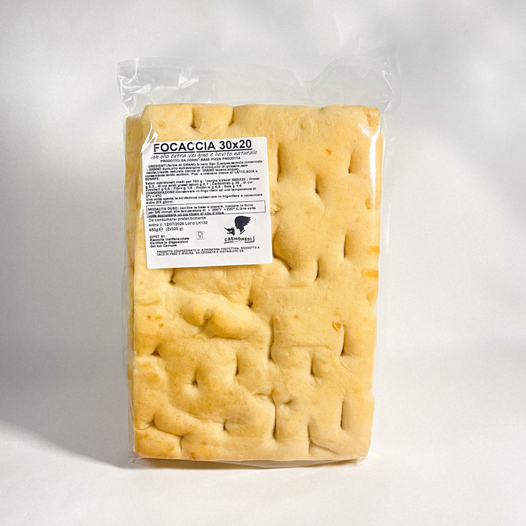 Focaccia fatto a mano con lievito naturale - Focaccia artisanale au levain naturel - 2x325g