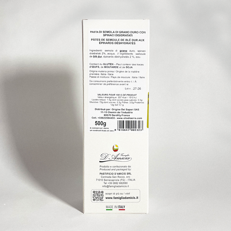 Foglie d'ulivo - Foglie aux épinards - 500g