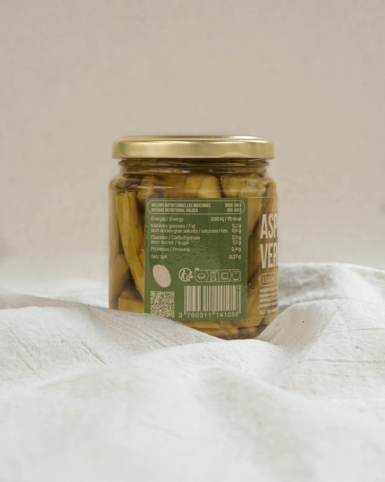 Asperges vertes sous huile d'olive - Asparagi verdi - 280g