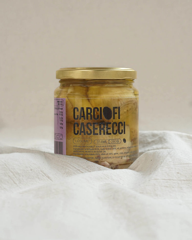 Coeurs d'artichaut sous l'huile d'olive - Carciofi caserecci - 280g