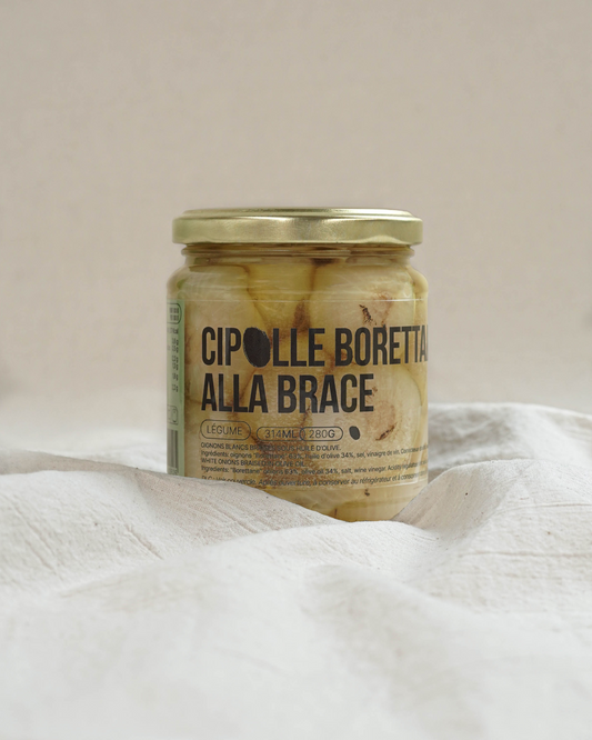 Oignons Borettane braisés sous huile d'olive - Cipolle Borettane alla brace - 280g