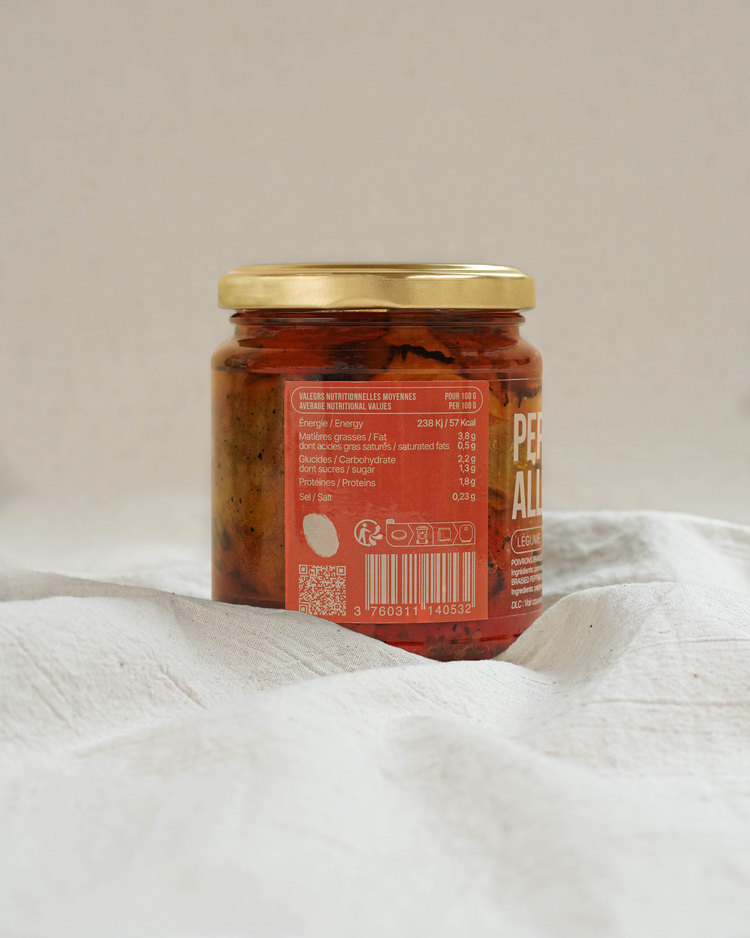 Peperoni alla brace - Poivrons grillés sous huile d'olive - 280g