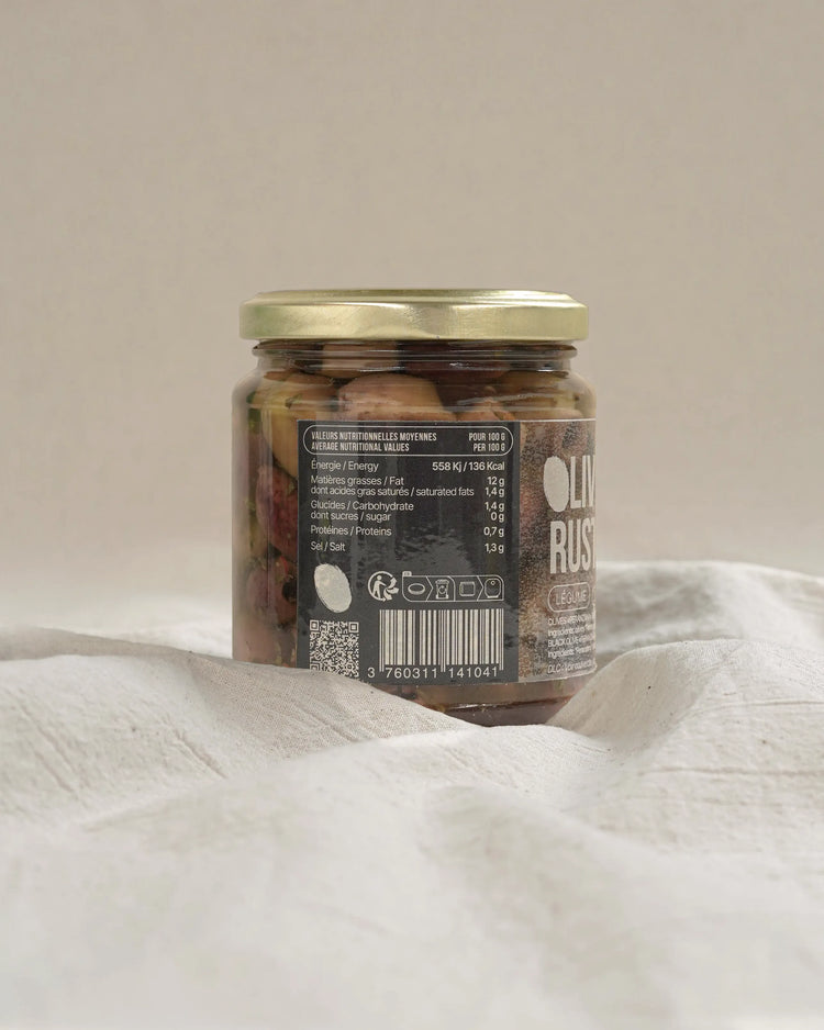 Olives Peranzana dénoyautées "rustique" sous huile d'olive - Olive Peranzana rustiche - 280g