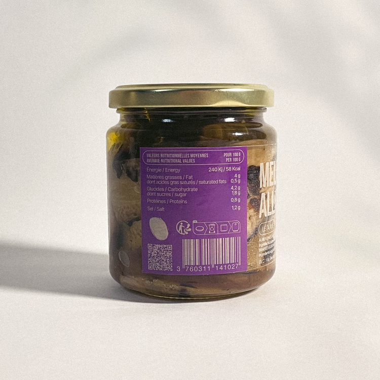 Melanzane alla brace - Aubergines braisées sous huile d'olive - 280g