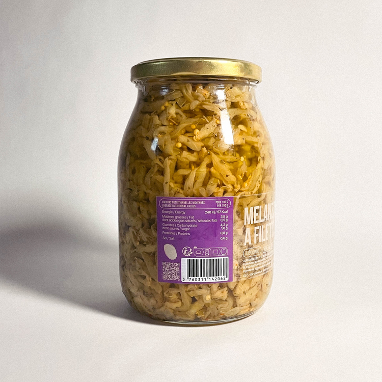 Melanzane filetti - Aubergines tranchées sous huile de tournesol - 990g