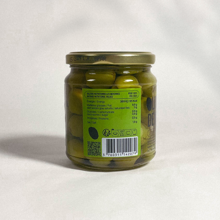 Olive Nocellara denocciolata - Olives Nocellara dénoyautées en saumure - 280g
