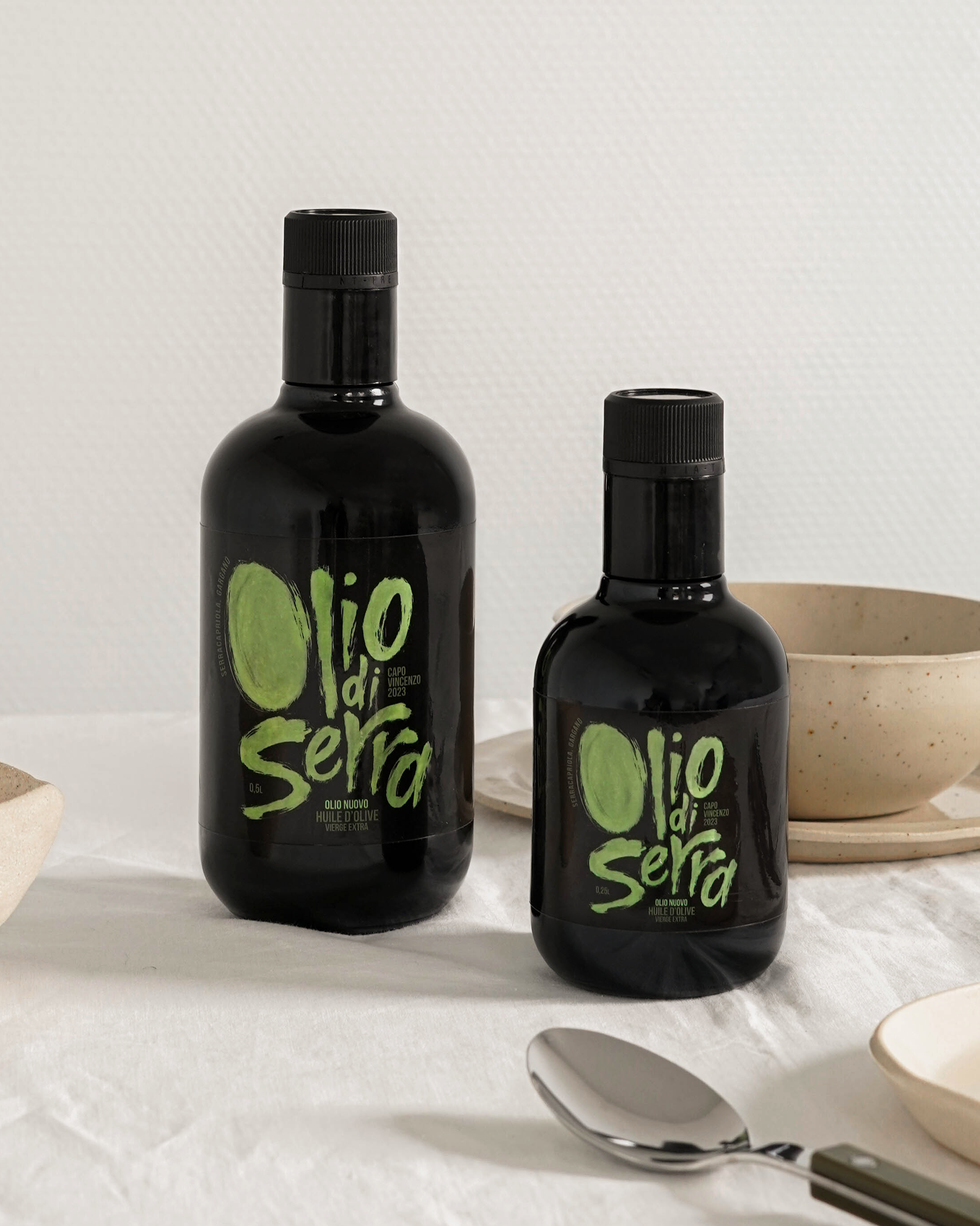 Huile d'olive vierge extra non filtrée 6 bouteilles transparentes