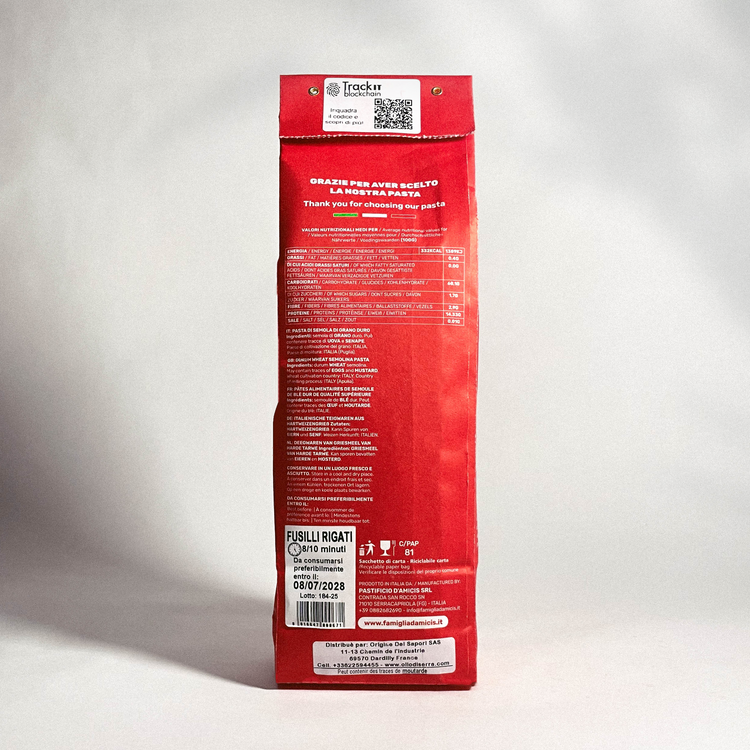 *Fusilli rigatti* - 500g
