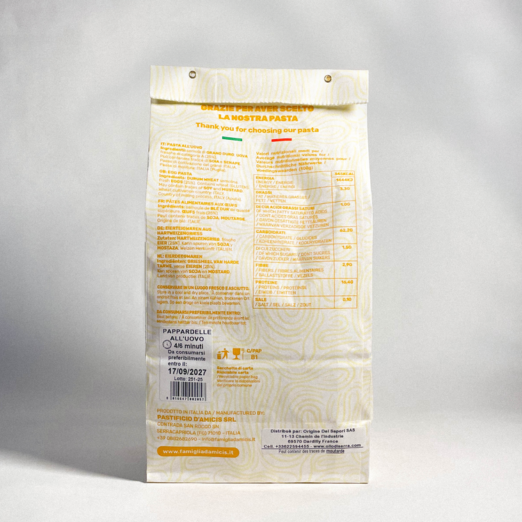 *Pappardelle aux oeufs* - 500g