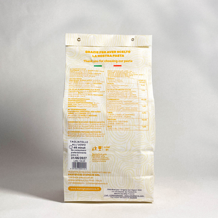 *Tagliatelle all uovo* - Tagliatelle aux oeufs - 500g