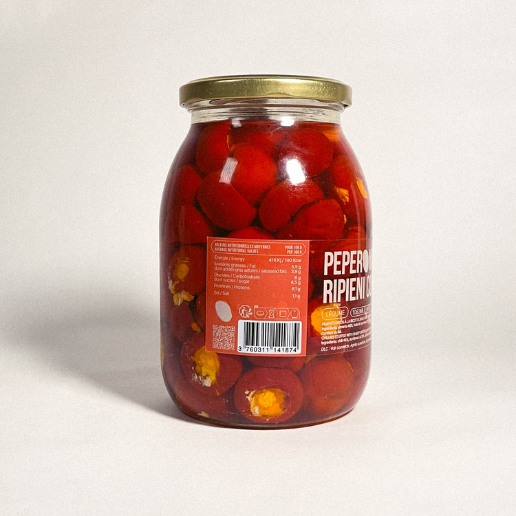 Peperoncini ripieni con ricotta - Piments farçis à la ricotta affinée - 990g