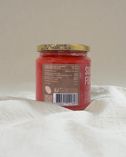 Sauce tomate champignons, saucisse et huile d'olive vierge extra - Sugo funghi e salsiccia - 280g