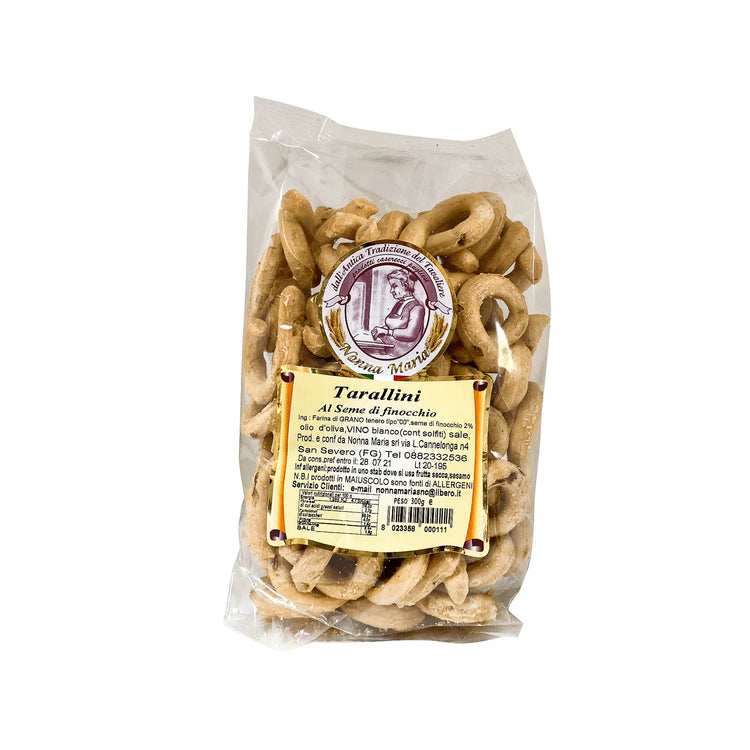 Gressins apéritifs au fenouil - Tarallini al finocchio - 300g