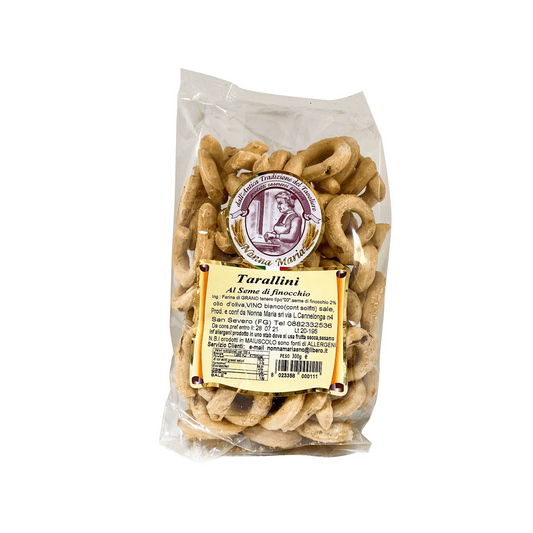 Tarallini al finocchio - Gressins apéritifs au fenouil (300g)