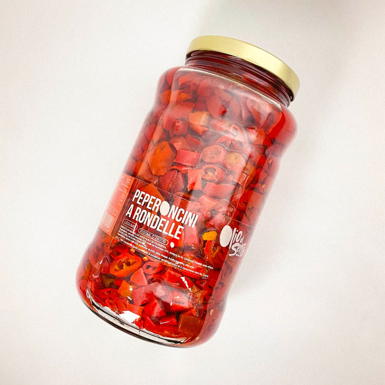 Peperoncini a rondelle (piments en rondelle sous huile de tournesol) 2800 g