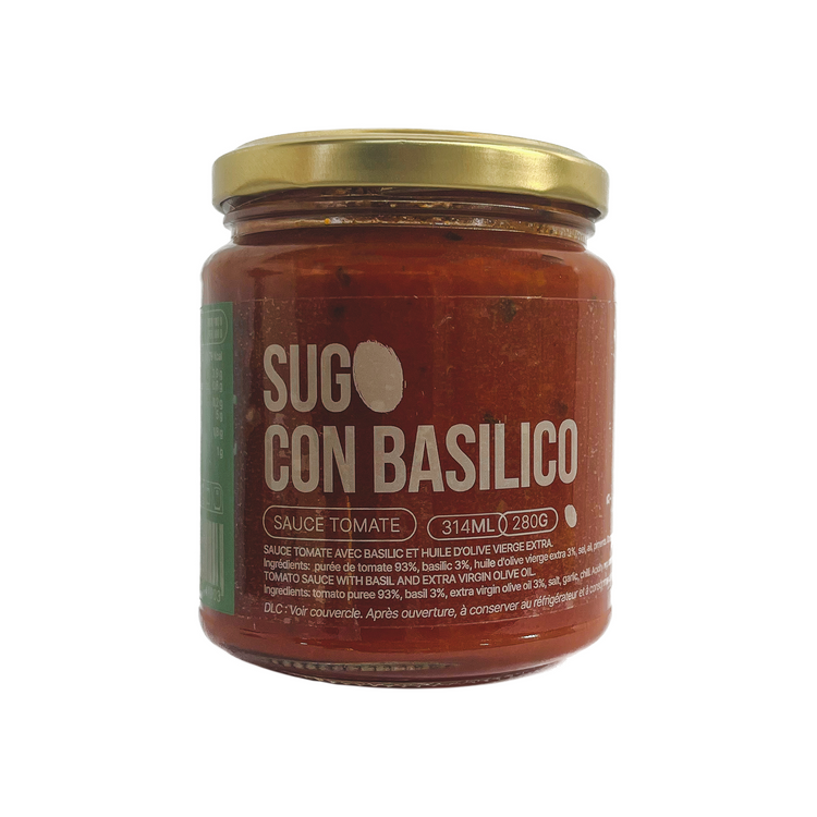 Sugo con basilico - Sauce tomate au basilic et huile d'olive vierge extra - 280g