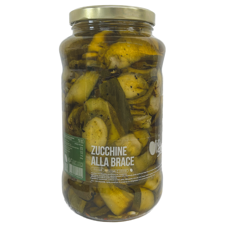 Zucchine alla brace - Courgettes braisées sous huile de tournesol (2800g)