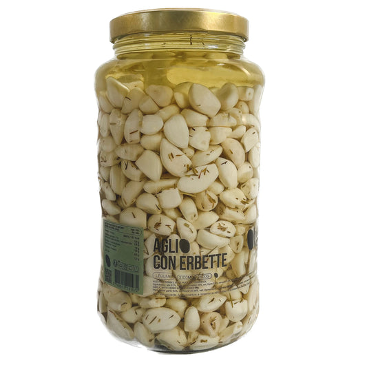 Ail avec herbes sous huile de tournesol - Aglio con erbette (2800g)