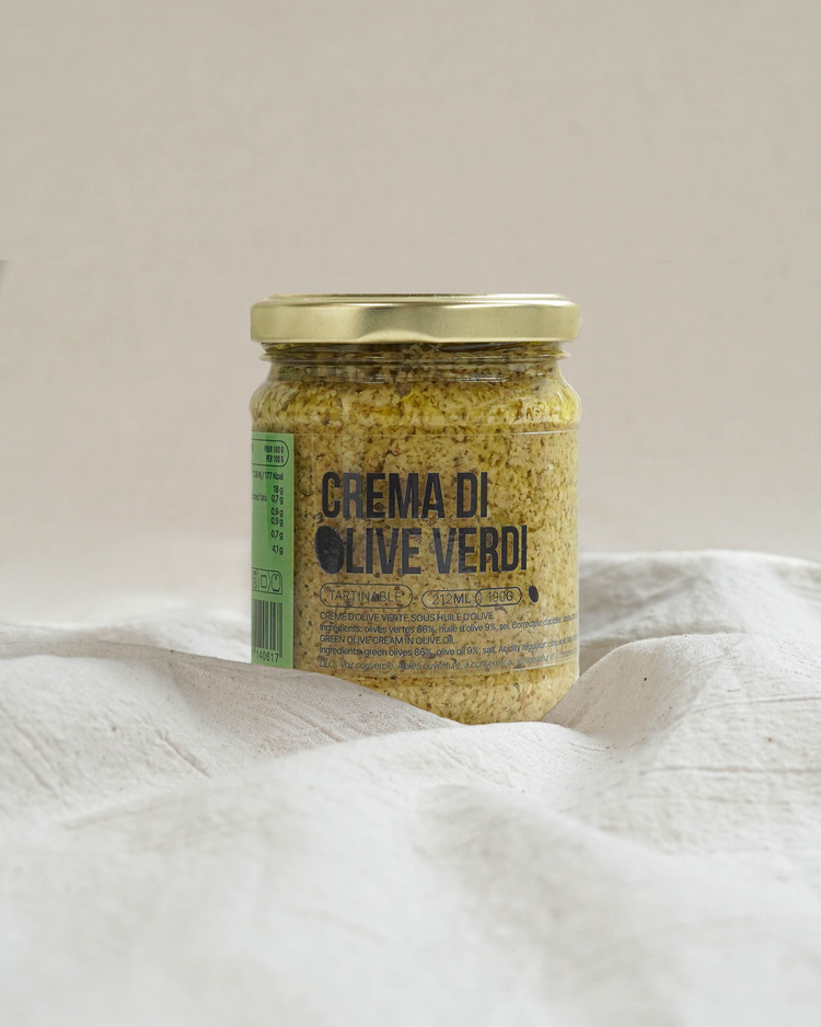 Crema di olive verdi - Crème d'olive verte sous huile d'olive - 190g