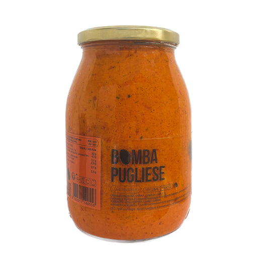 Bomba pugliese - Crème aubergine, piment, poivron et carotte (990g)