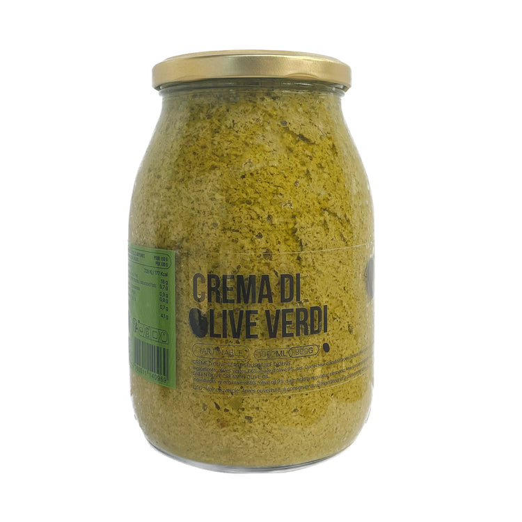 Crème d'olive verte Peranzana sous huile d'olive (990g)