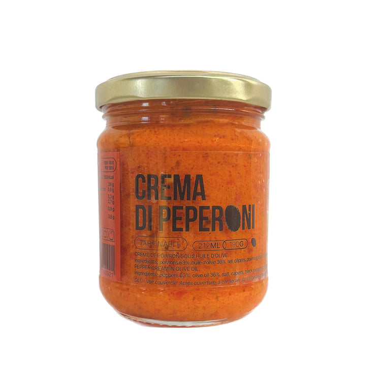 Crème de poivron sous huile d'olive - Crema di peperoni (190g)