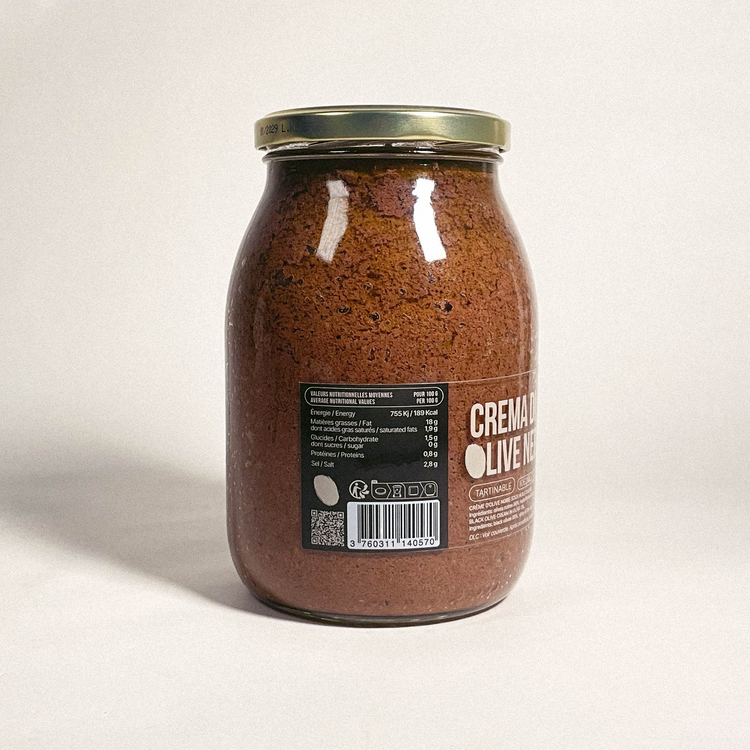 Crema di olive nere Peranzana - Crème d'olive noire Peranzana sous huile d'olive - 990g