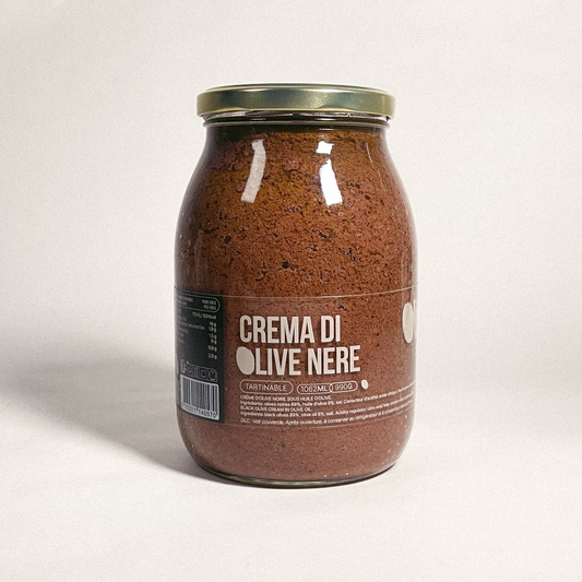 Crema di olive nere Peranzana - Crème d'olive noire Peranzana sous huile d'olive - 990g