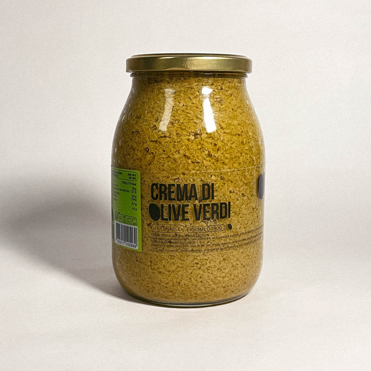 Crema di olive verdi Peranzana - Crème d'olive verte Peranzana sous huile d'olive - 990g