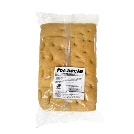 Focaccia artisanale au levain naturel - Focaccia fatto a mano con lievito naturale - 650g