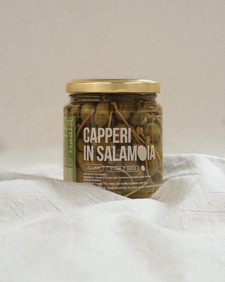 Câpres en saumure avec queue - Capperi in salamoia (280g)