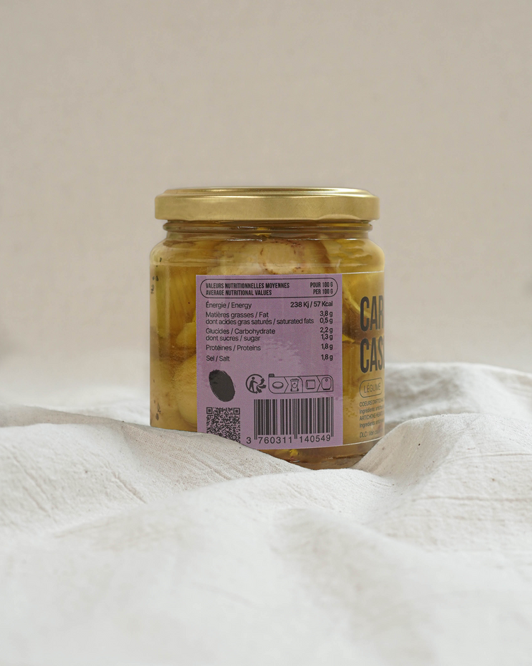Carciofi caserecci - Coeurs d'artichaut sous l'huile d'olive - 280g