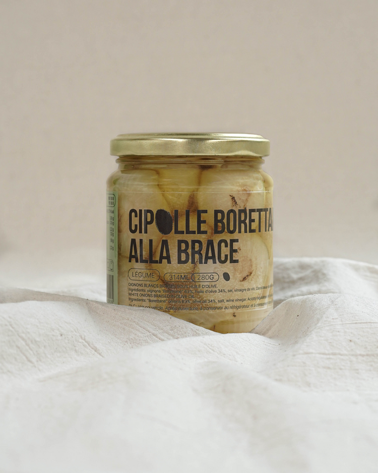 Cipolle Borettane alla brace - Oignons Borettane braisés sous huile d'olive - 280g