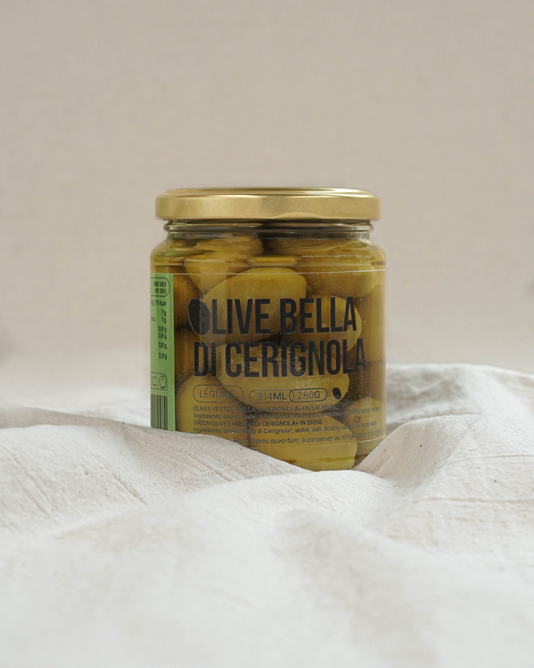 Olives Bella di Cerignola - Olives vertes Bella di Cerignola - 280g