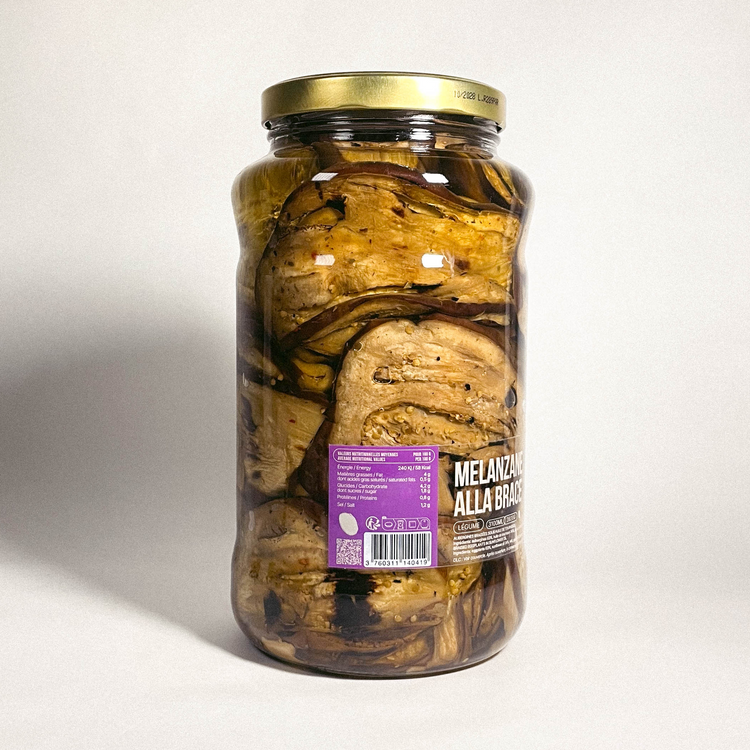Melanzane alla brace - Aubergines braisées sous huile de tournesol - 2800g