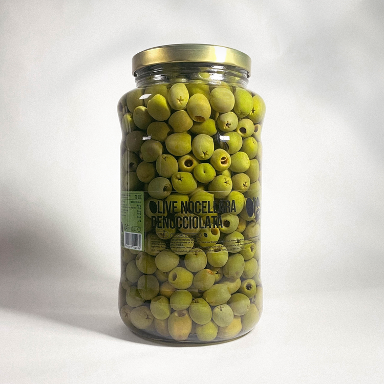 Olive Nocellara denocciolata - Olives Nocellara dénoyautées en saumure - 2800g