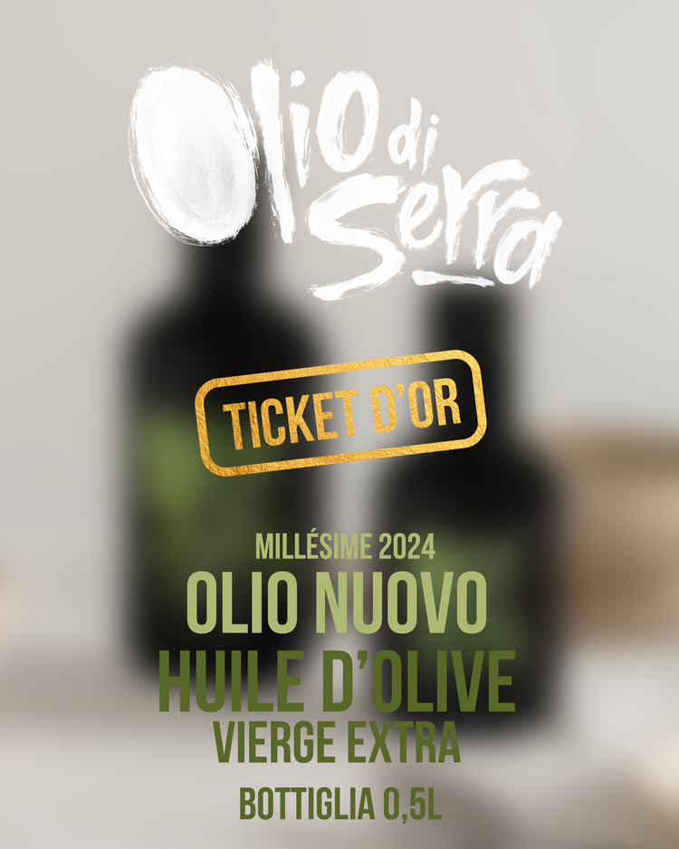 précommande - OLIO NUOVO - OLIO DI SERRA - Huile d'olive vierge extra - Millésime 2024 - Bottiglia - 0,5L