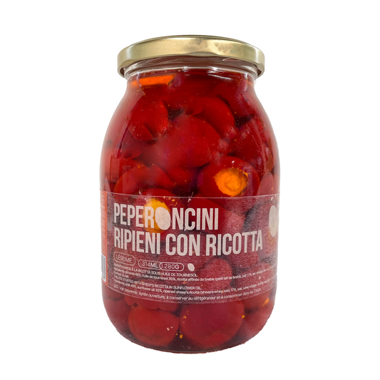 Peperoncini ripieni con ricotta - Piments farçis à la ricotta affinée (990g)