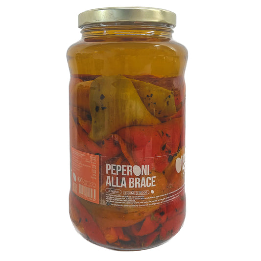 Peperoni alla brace - Poivrons grillés sous huile de tournesol (3kg)