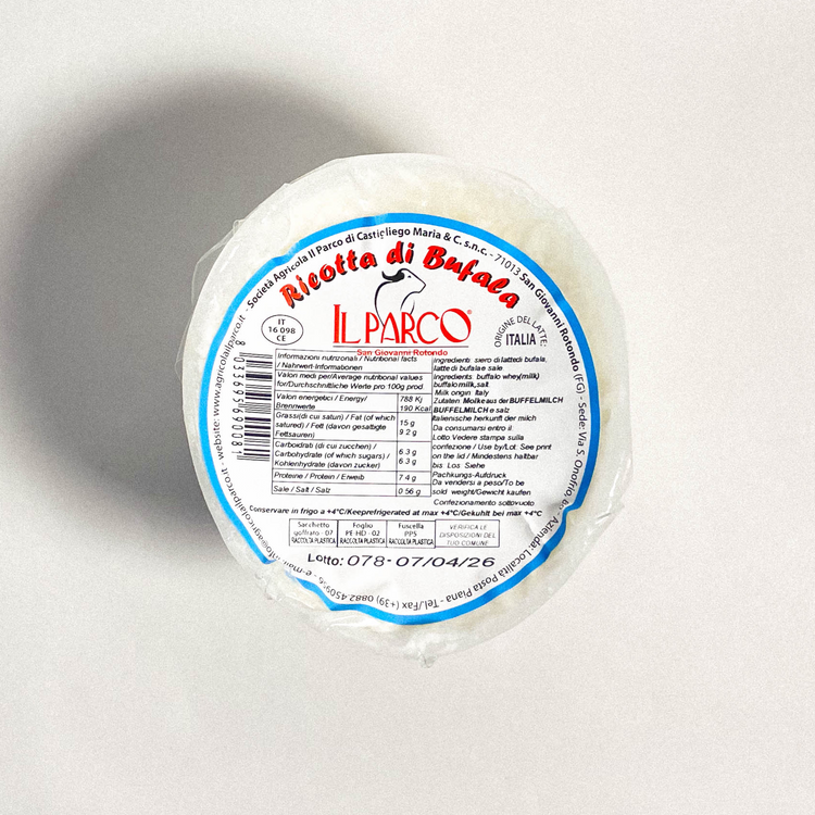 Ricotta di bufala - Ricotta au lait de bufflonne des Pouilles - 500g