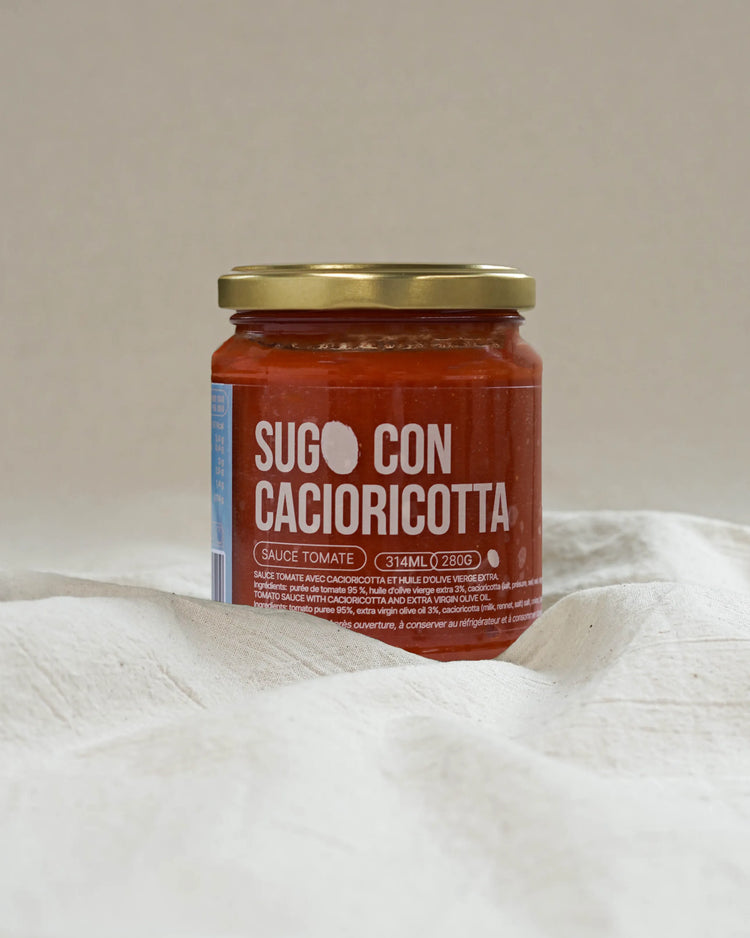 Sugo con cacioricotta - Sauce tomate au cacioricotta et huile d'olive vierge extra (280g)