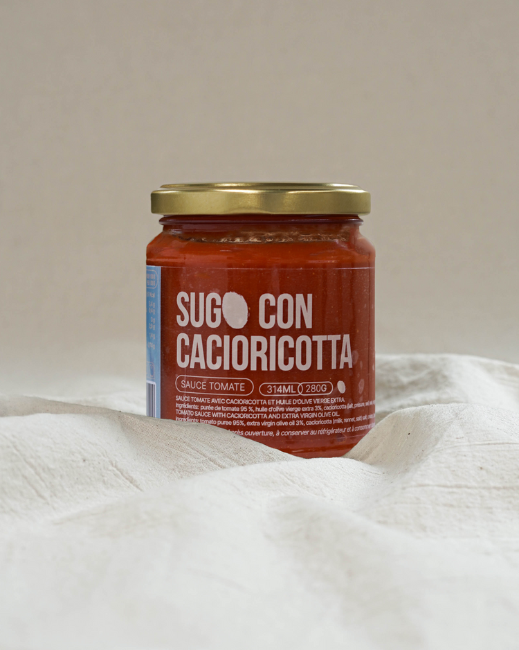 Sugo con cacioricotta - Sauce tomate au cacioricotta et huile d'olive vierge extra - 280g