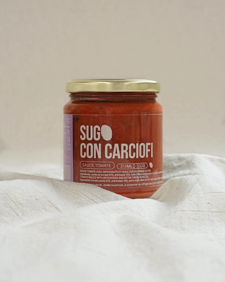 Sugo con carciofi - Sauce tomate aux artichauts et huile d'olive vierge extra - 280g
